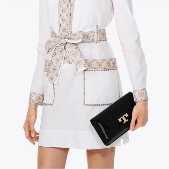 TORY BURCH Gigi Patent Clutch Bag - Picture 4 of 16